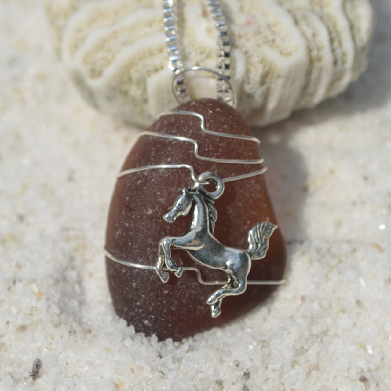 Wire Wrapped Horse Necklace