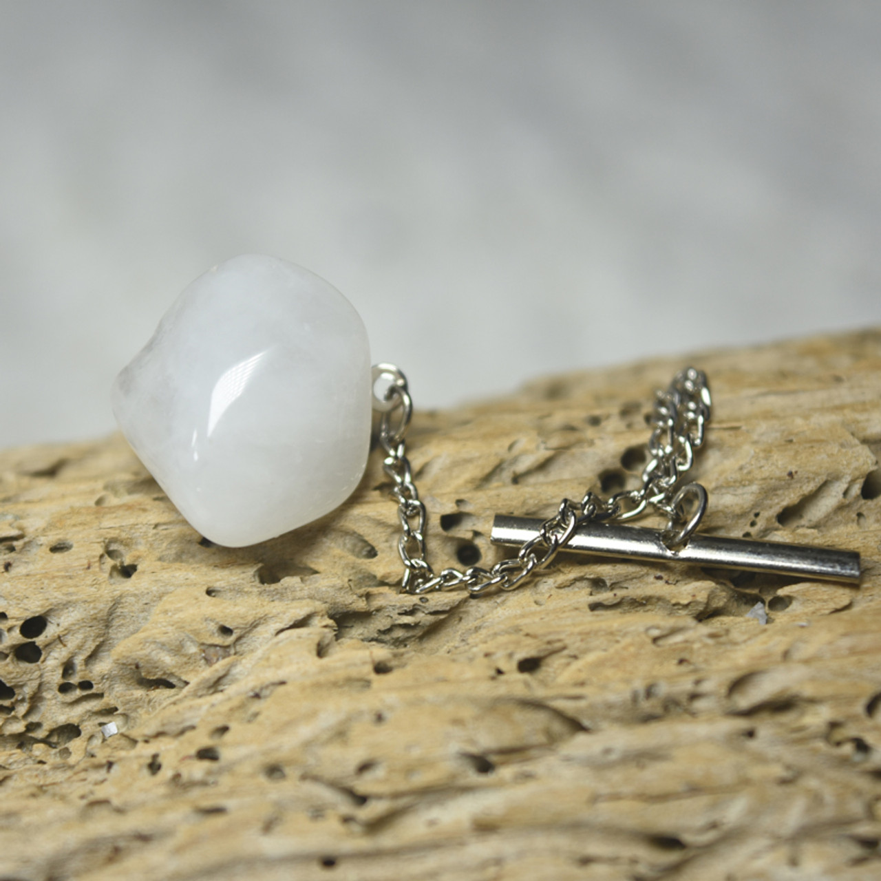 Snow Quartz Stone Tie Tack