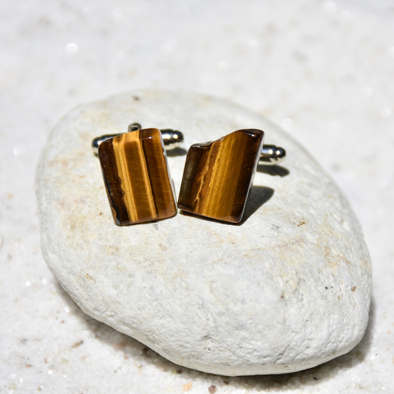 Gold Tiger's Eye Cufflinks