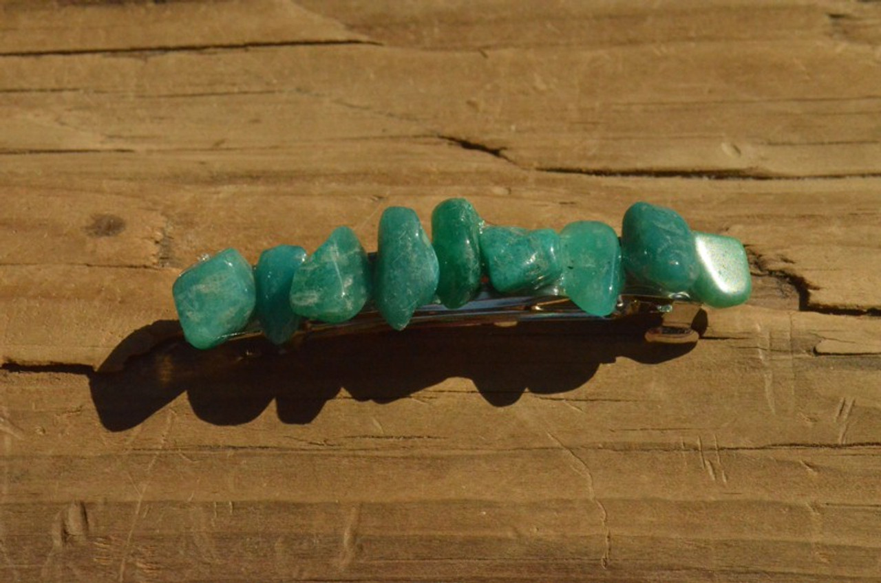 Amazonite Stone French Barrette