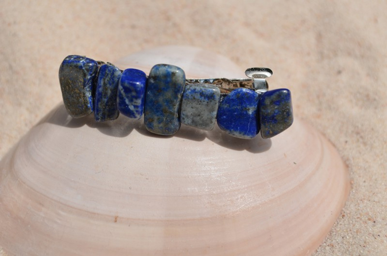 Lapis Lazuli Stone French Barrette