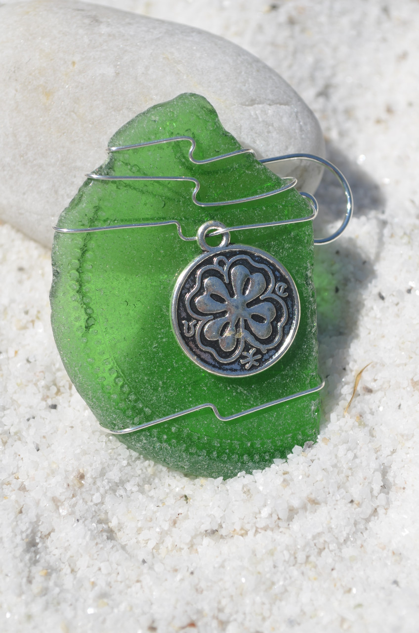 Shamrock Sea Glass Ornament