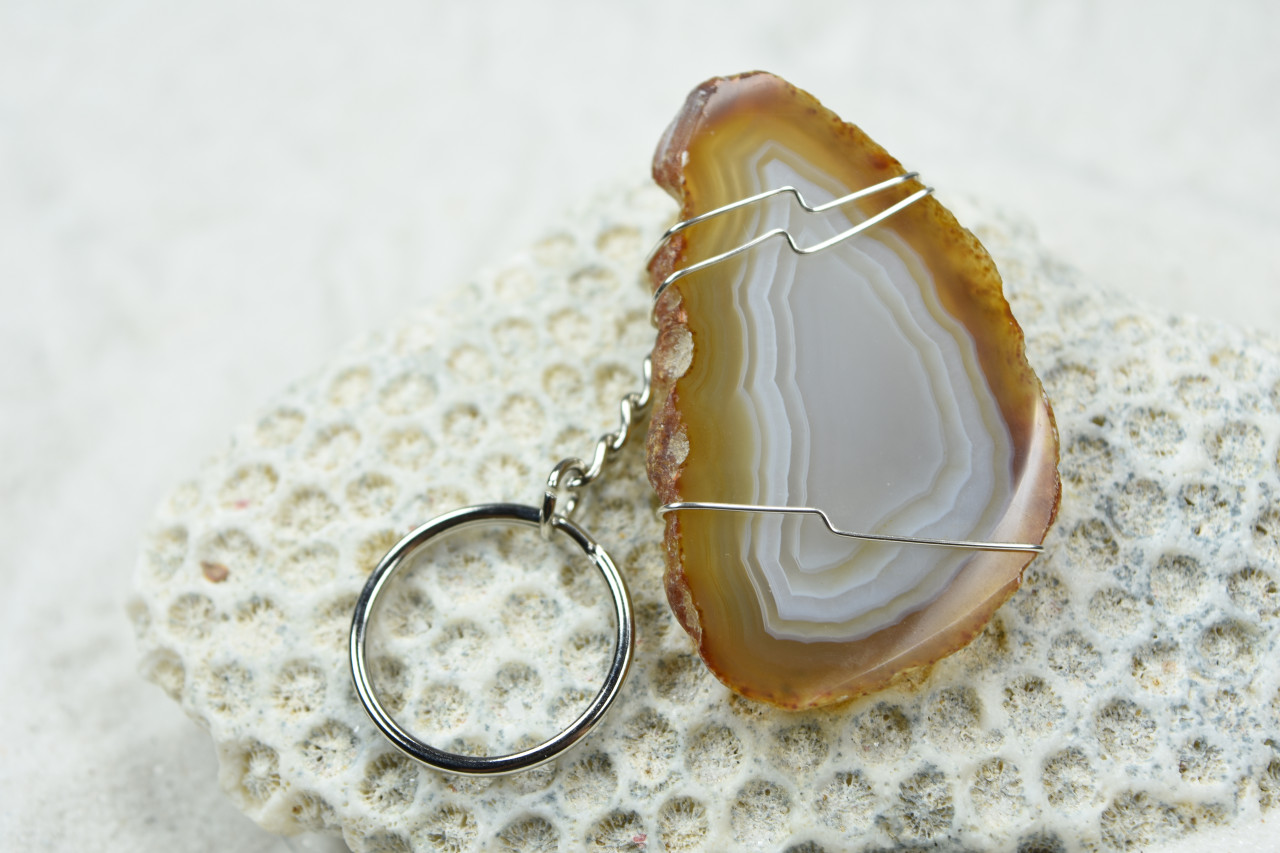 wire wrapped agate slice