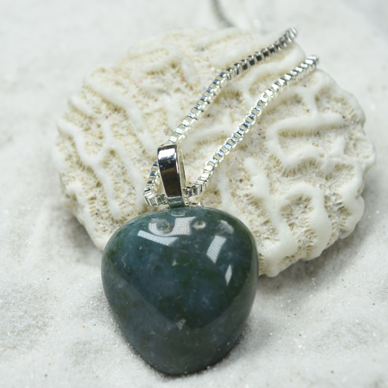 Green Moss Agate Necklace