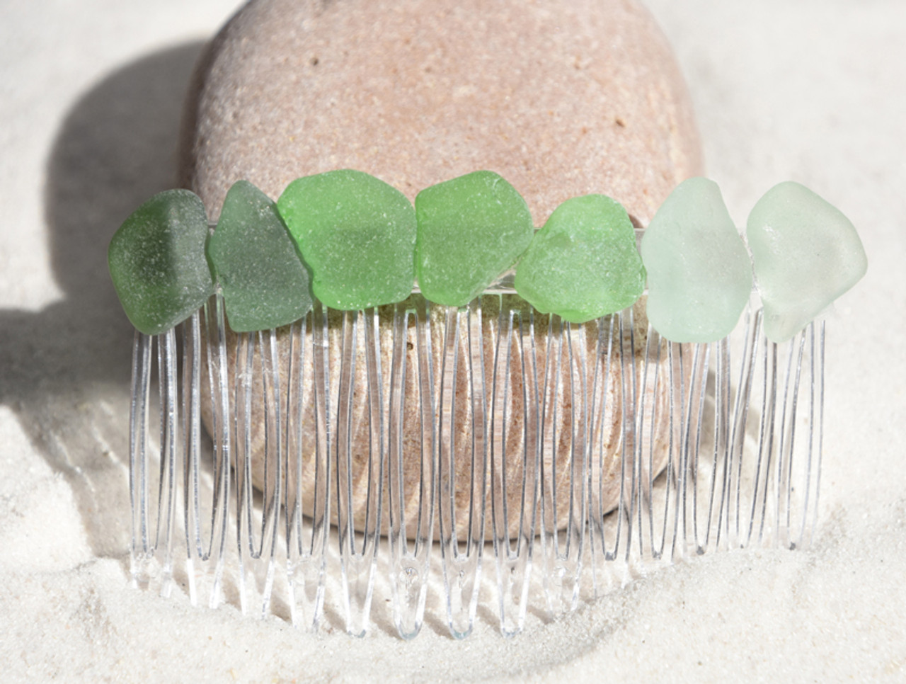 Surf Tumbled Sea Glass Hair comb