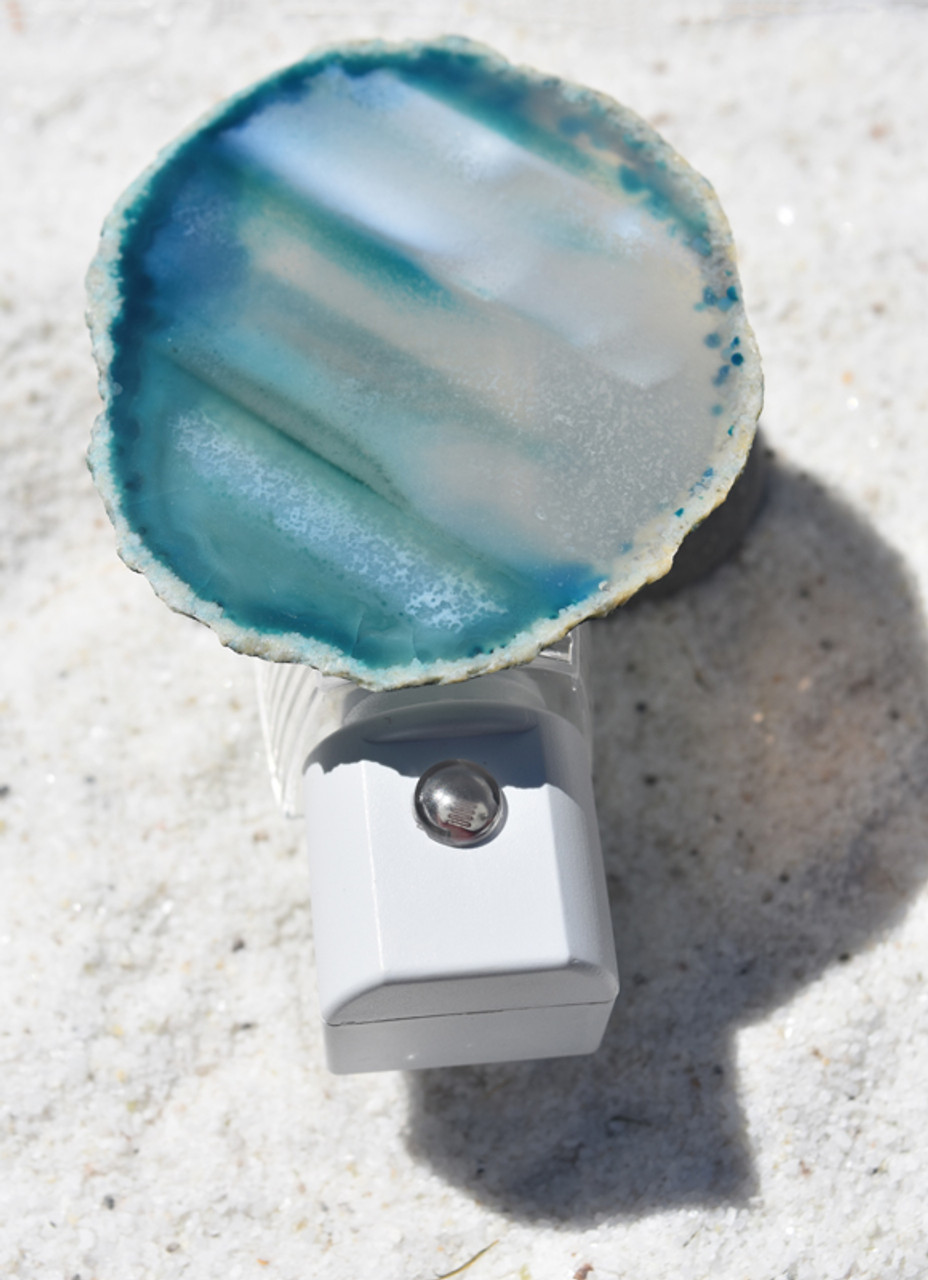 Aqua Sliced Agate Night Light