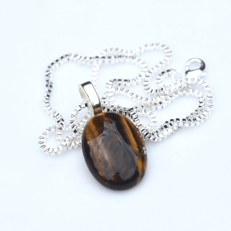 Eye Cabochon Stone Necklace and Pendant