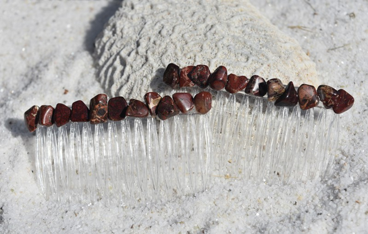 Brecciated Jasper Stone Hair Combs