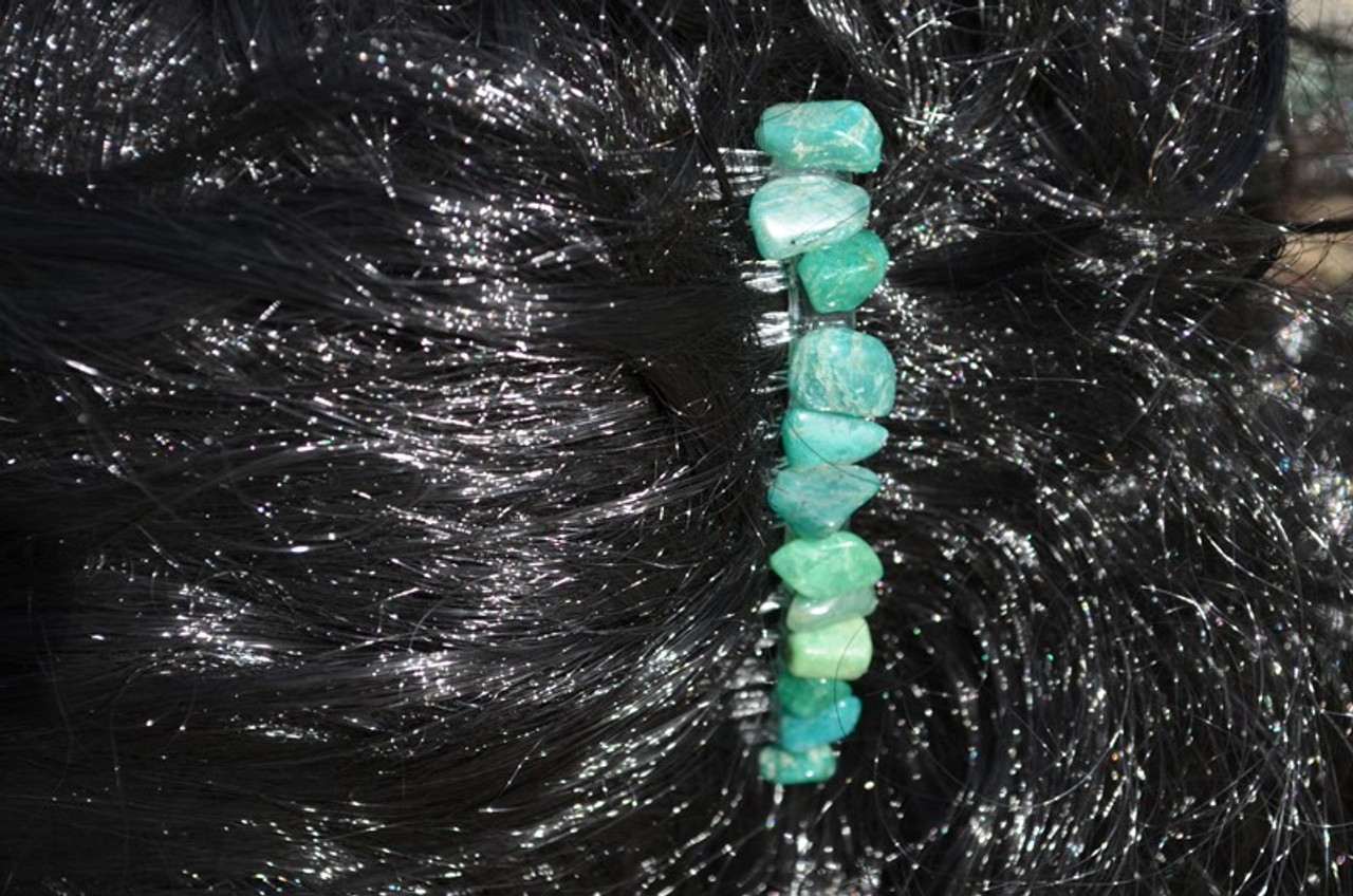 Amazonite Stone Hair Combs (Set of 2) - Made to Order