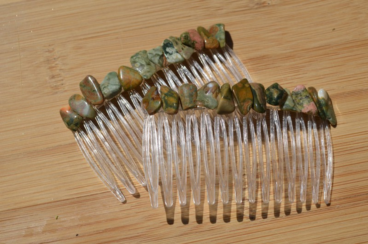 Rhyolite Stone Hair Combs