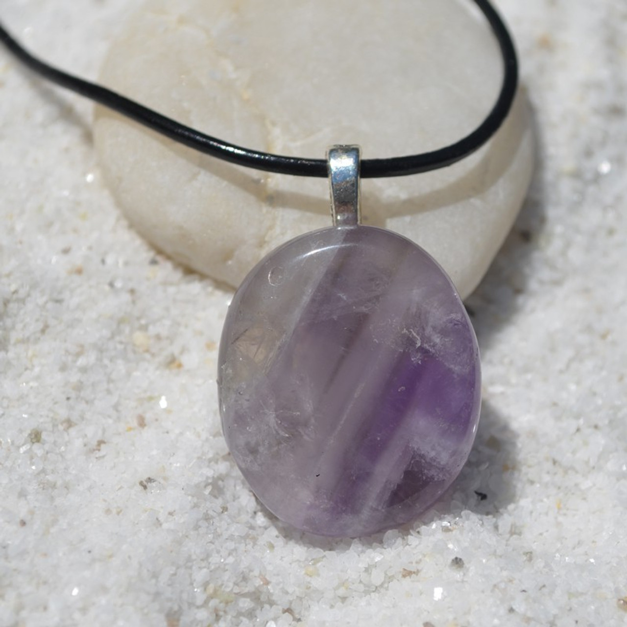 Amethyst Palm Stone Necklace