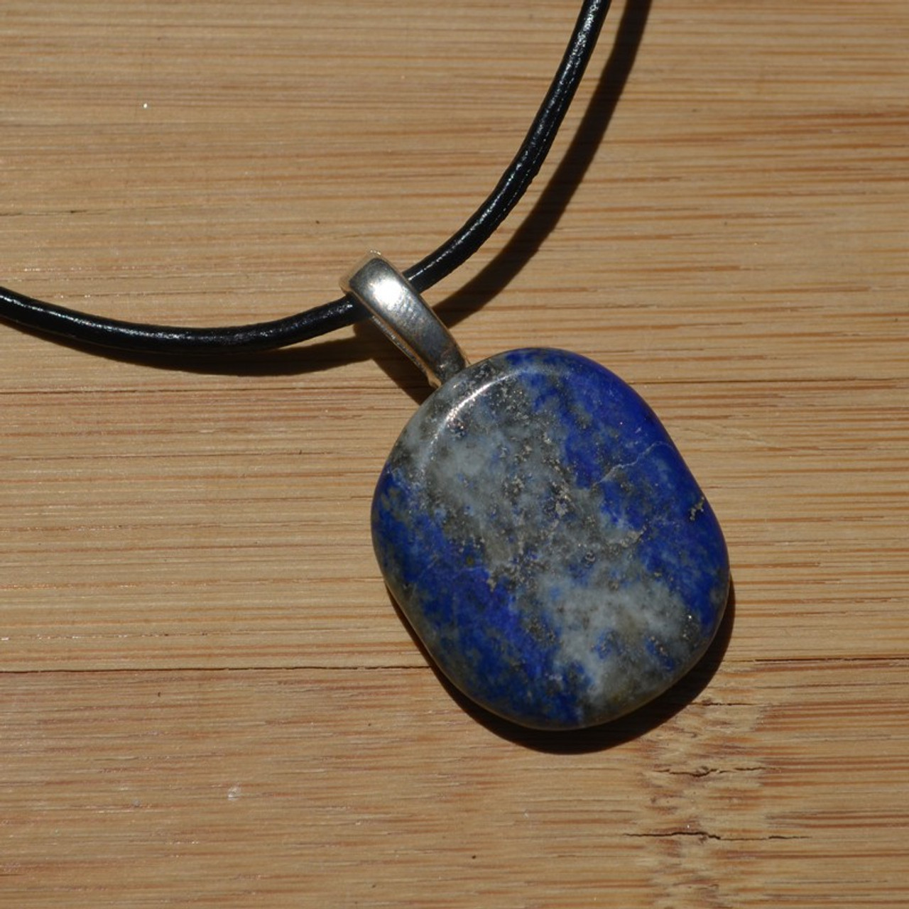 Lapis Lazuli Palm Stone Pendant