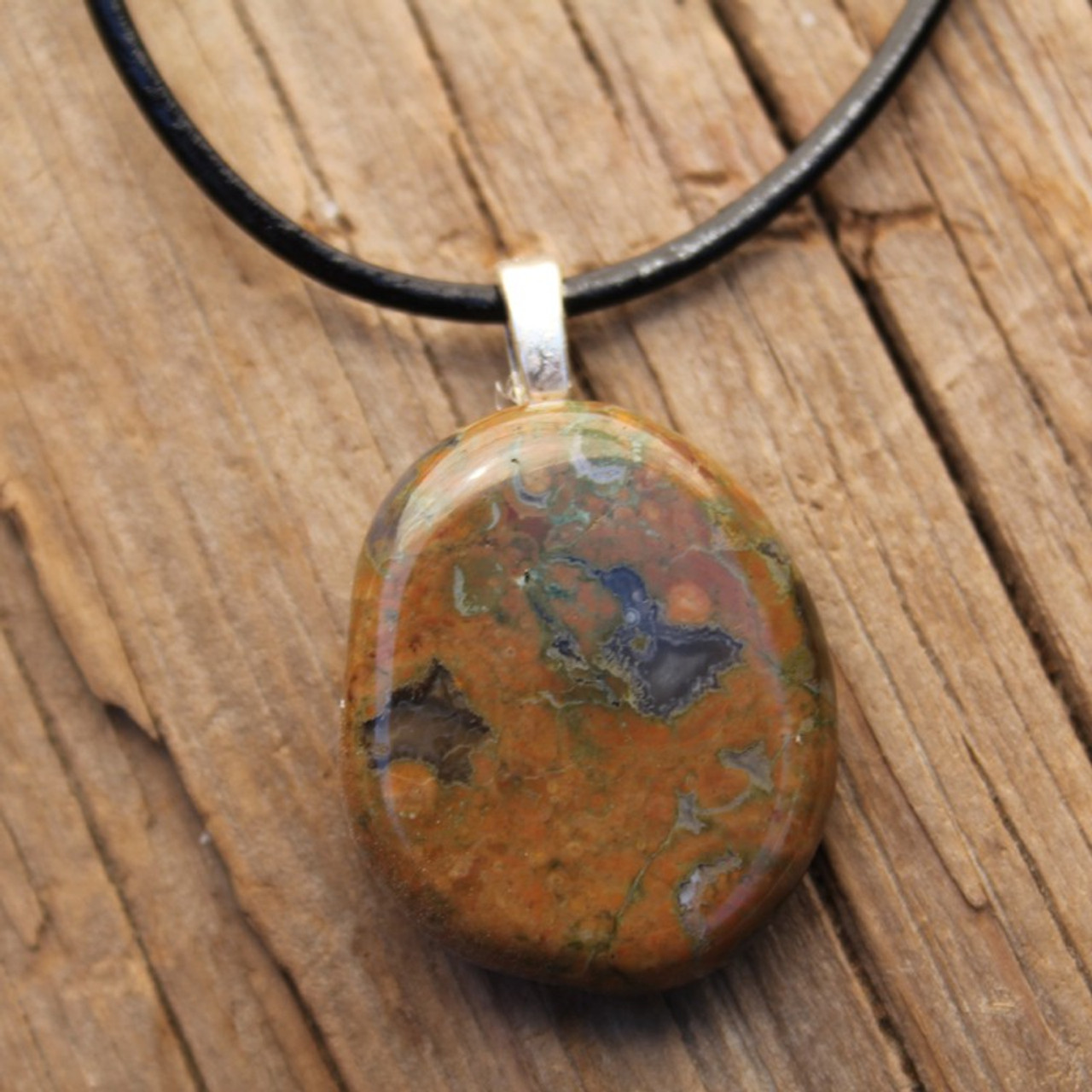 Rhyolite Palm Stone Necklace