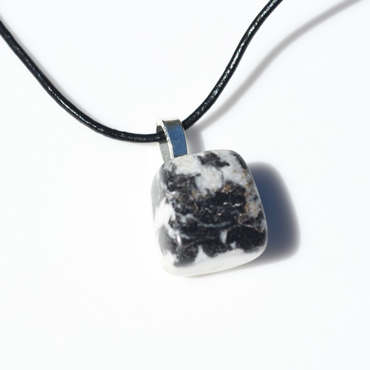 Marble Zebra Jasper Stone Necklace