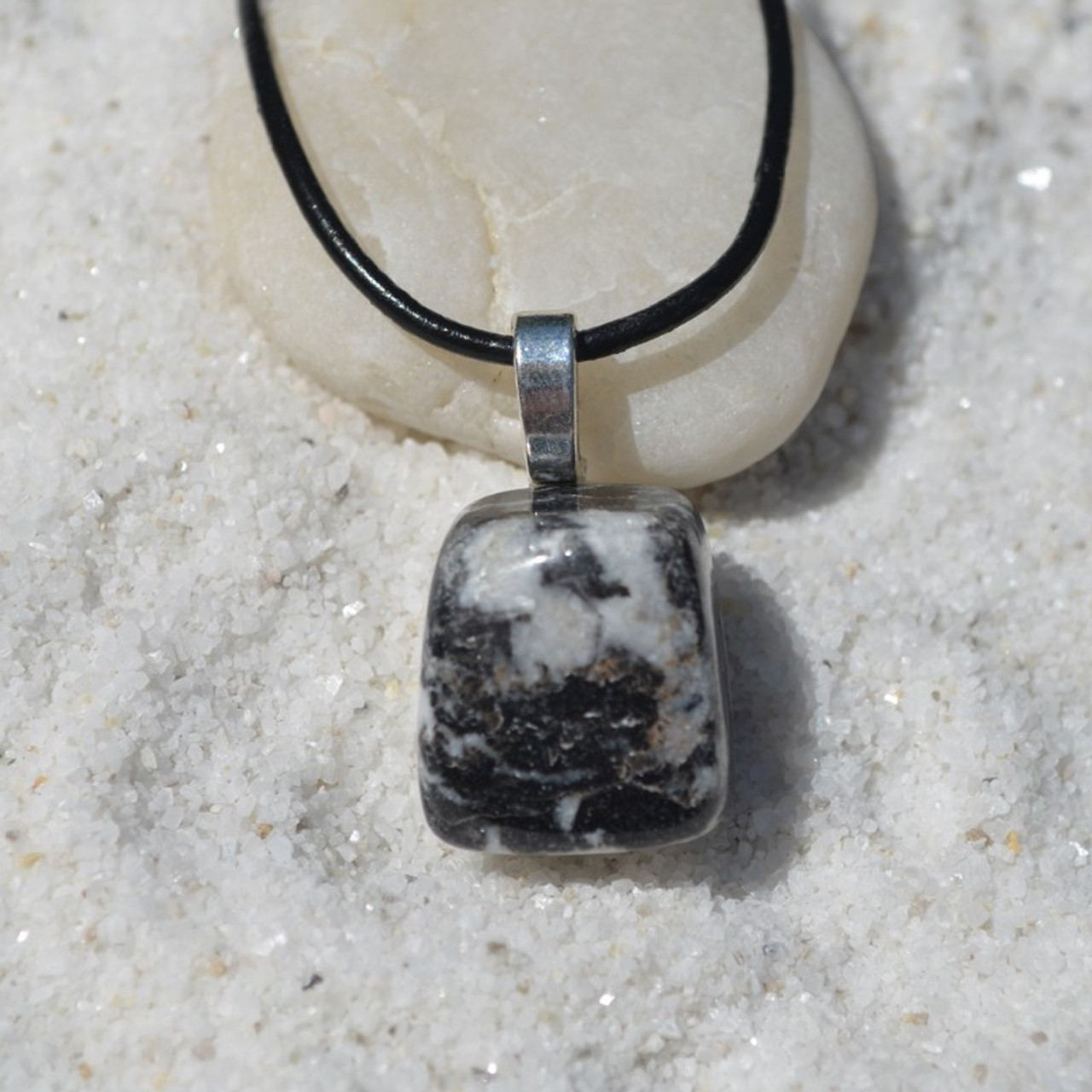 Marble Zebra Jasper Pendant