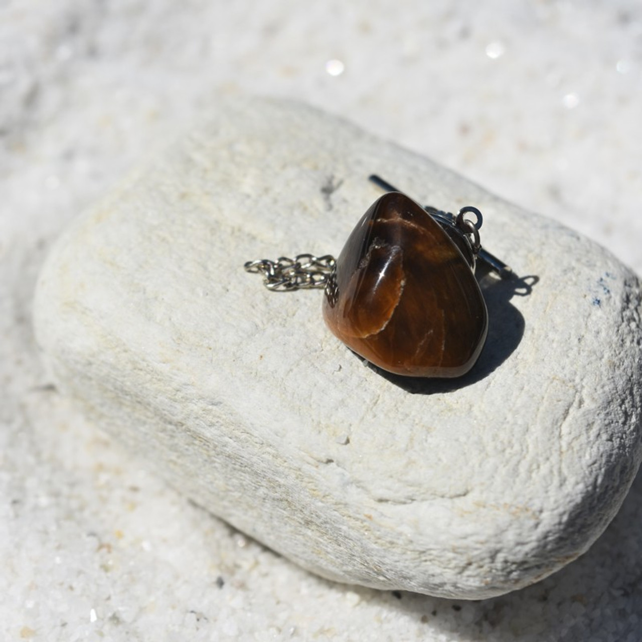 Gold Tiger's Eye Stone Tie Tack - Quantity of 1 - Made to Order