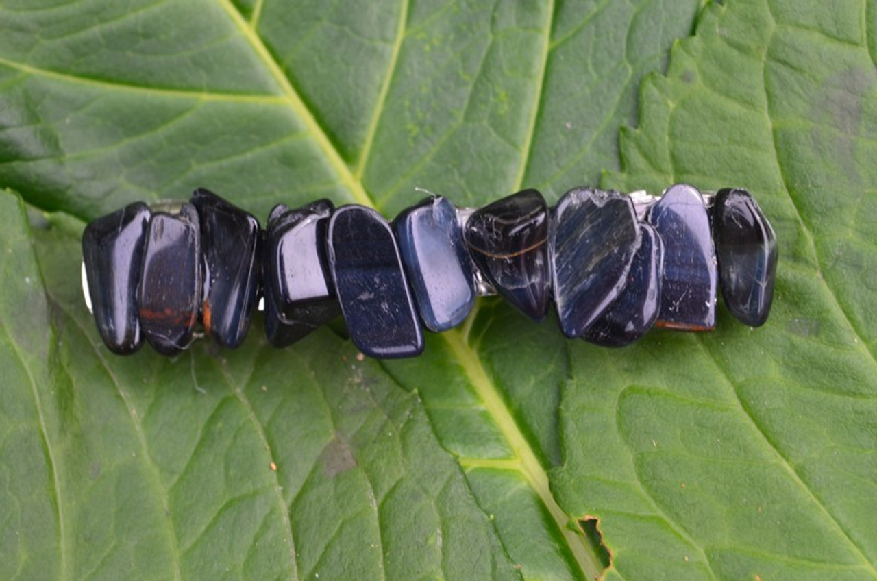 Blue Tiger's Eye Stone French Barrette Hair Clip