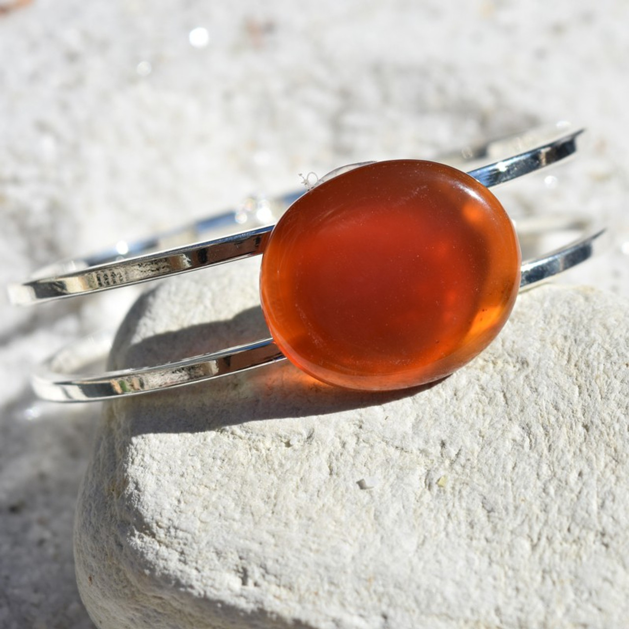 Carnelian and Pearl Chunky Friendship Bracelet