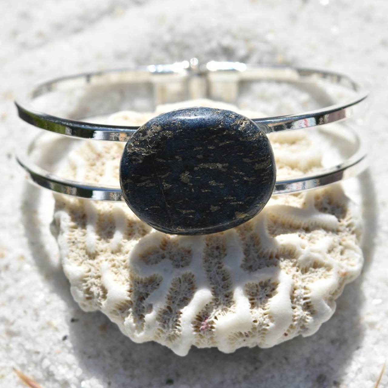 Lapis Lazuli Palm Stone Bracelet