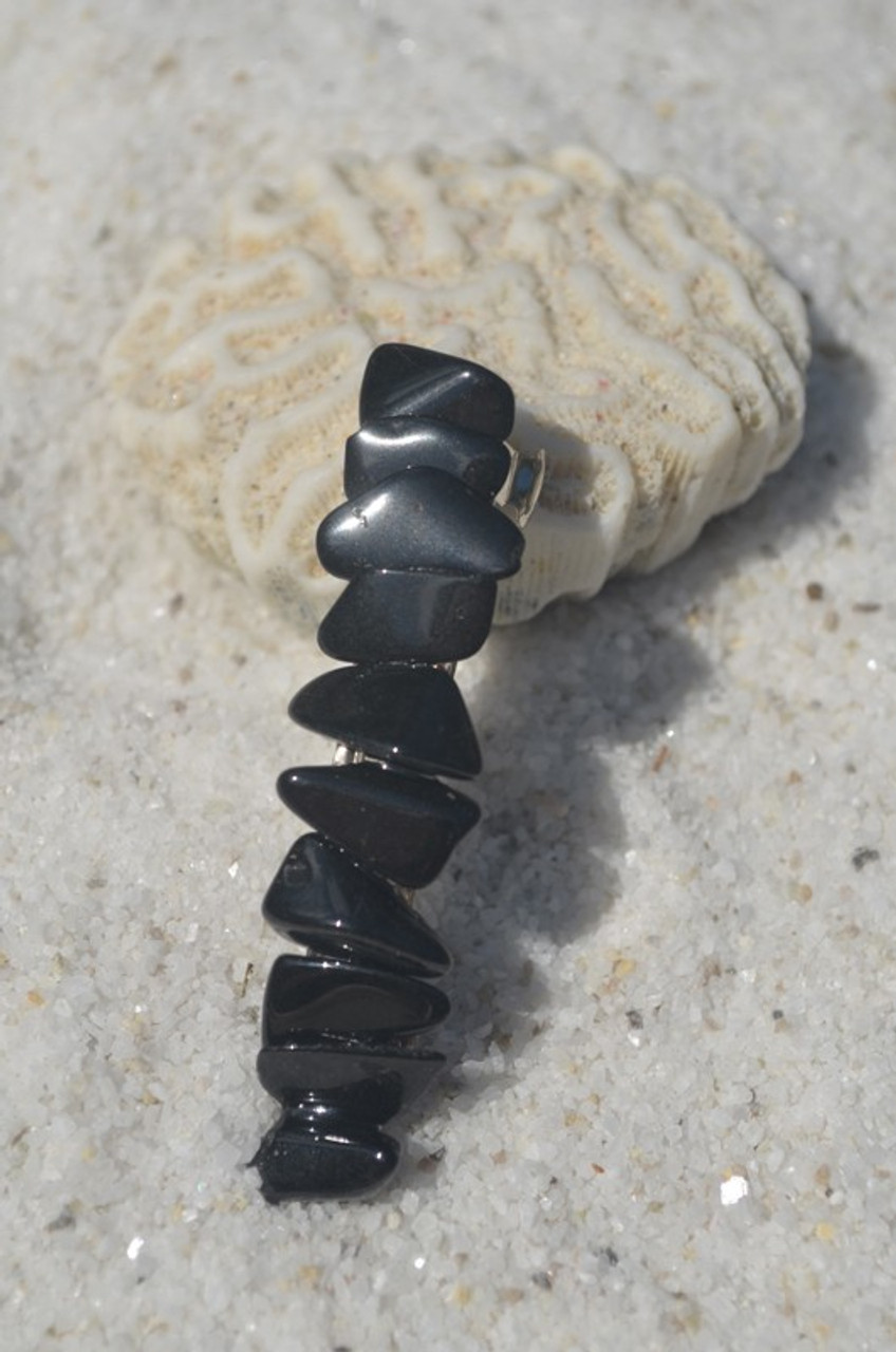 Black Tourmaline Stone Hair Clip