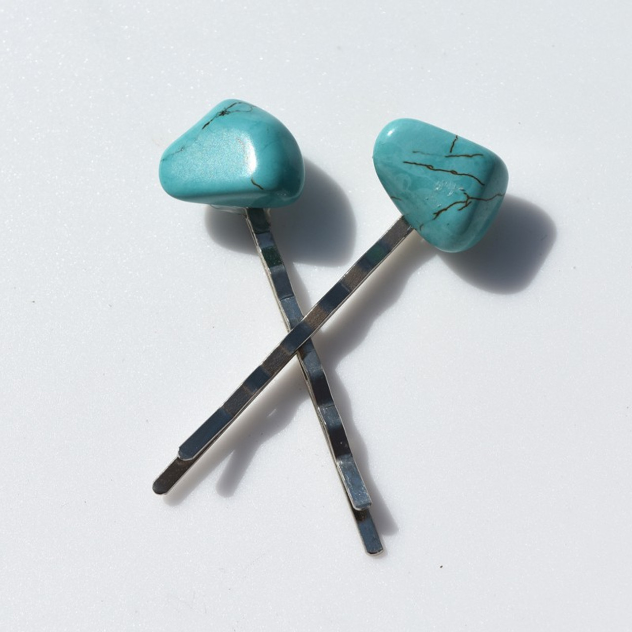 Turquoise  Stone Hair Pins (Quantity of 2) - Made to Order