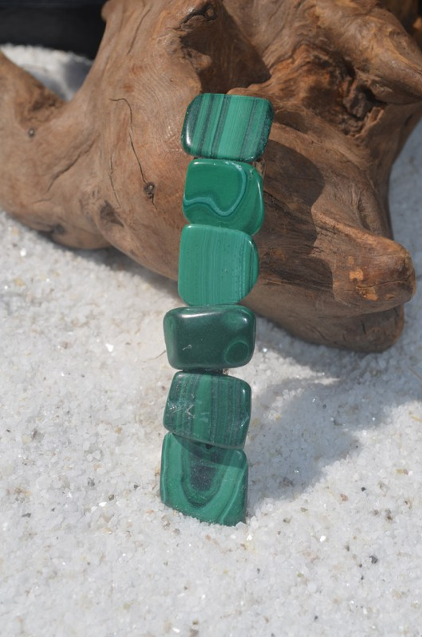 Malachite Stone French Barrette - 60 mm - Made to Order