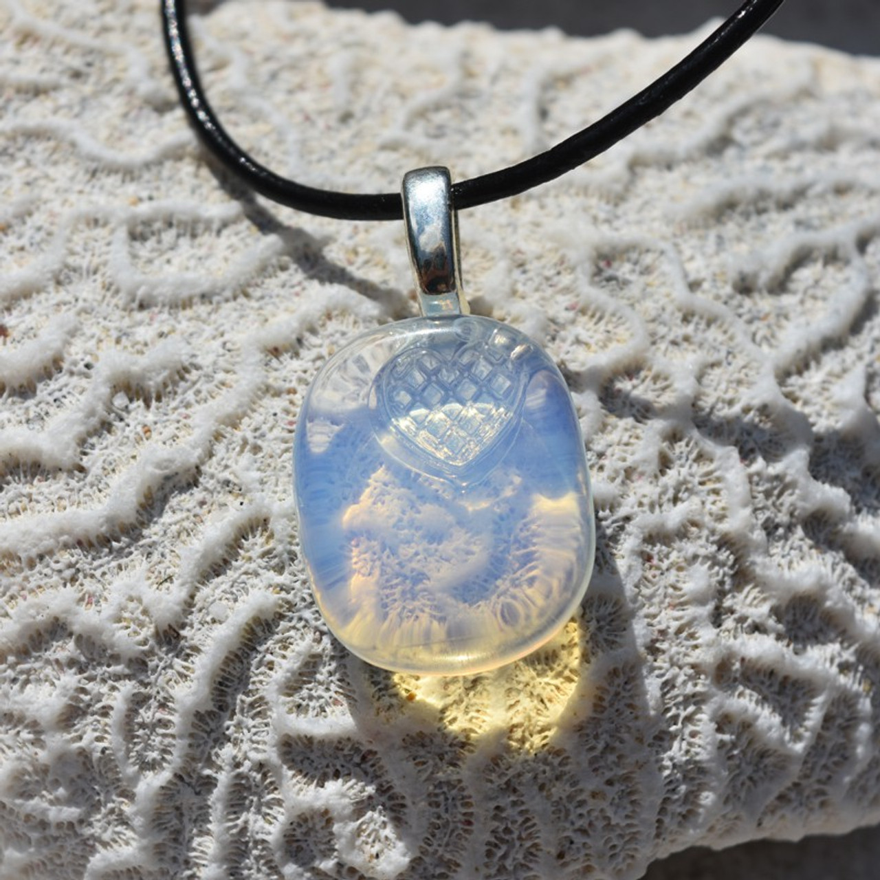 Opalite Palm Stone Necklace