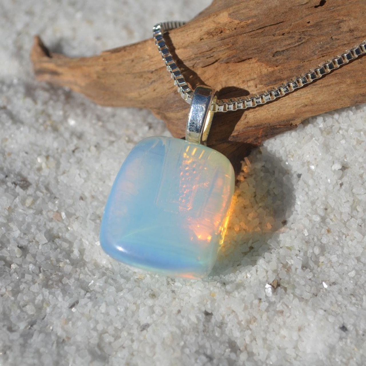 Opalite Stone Pendant and Necklace
