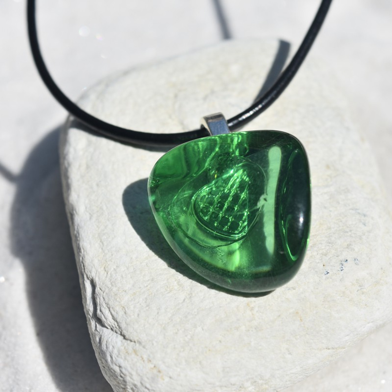 Green shop obsidian necklace