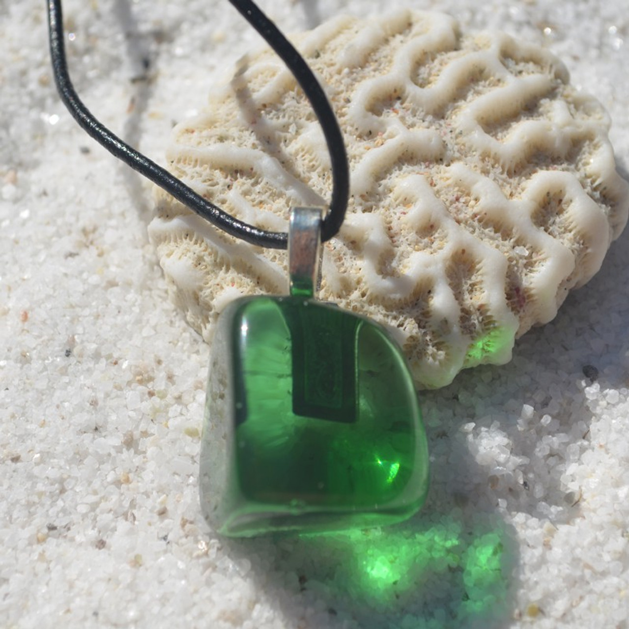 Green Obsidian Pendant