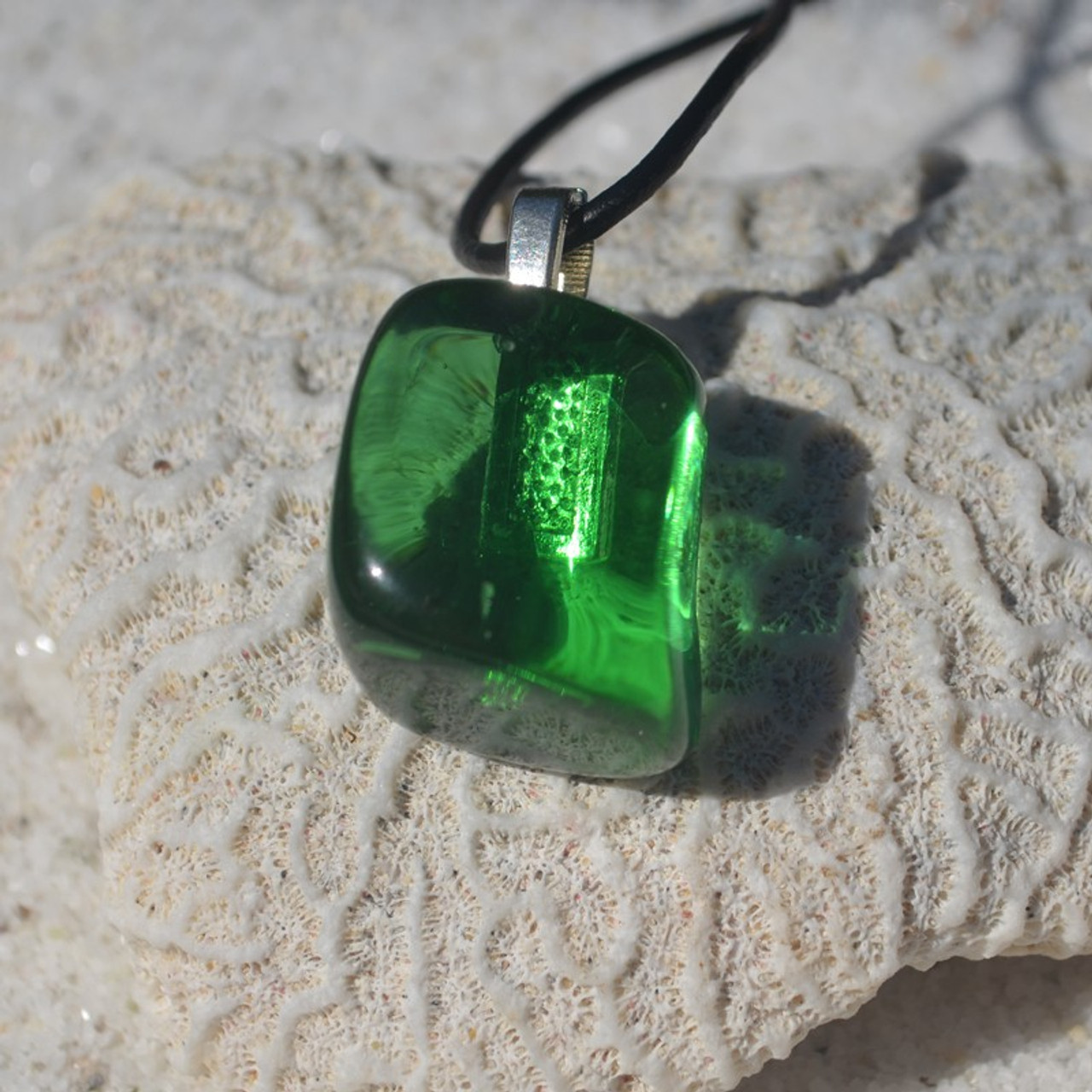 Green shop obsidian necklace