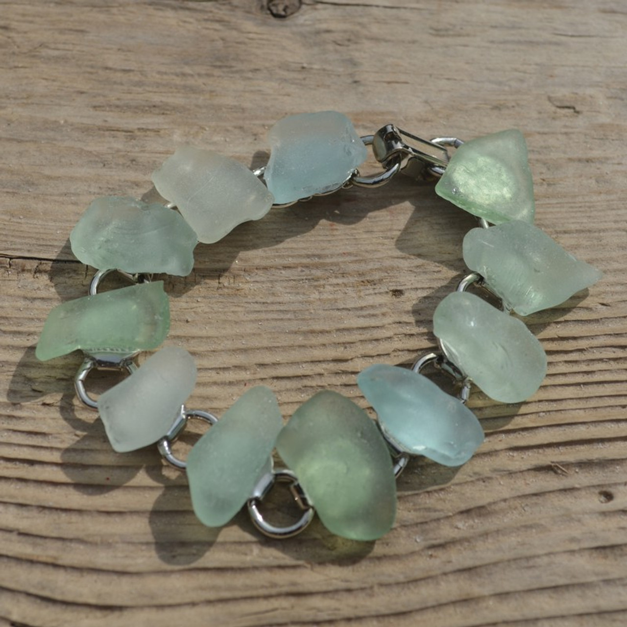 Sea Glass Charm Bracelet