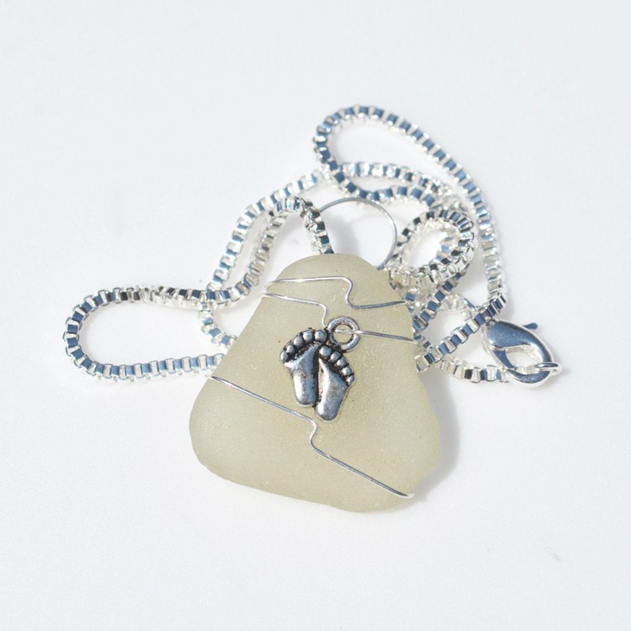 Baby Feet Pendant and Necklace