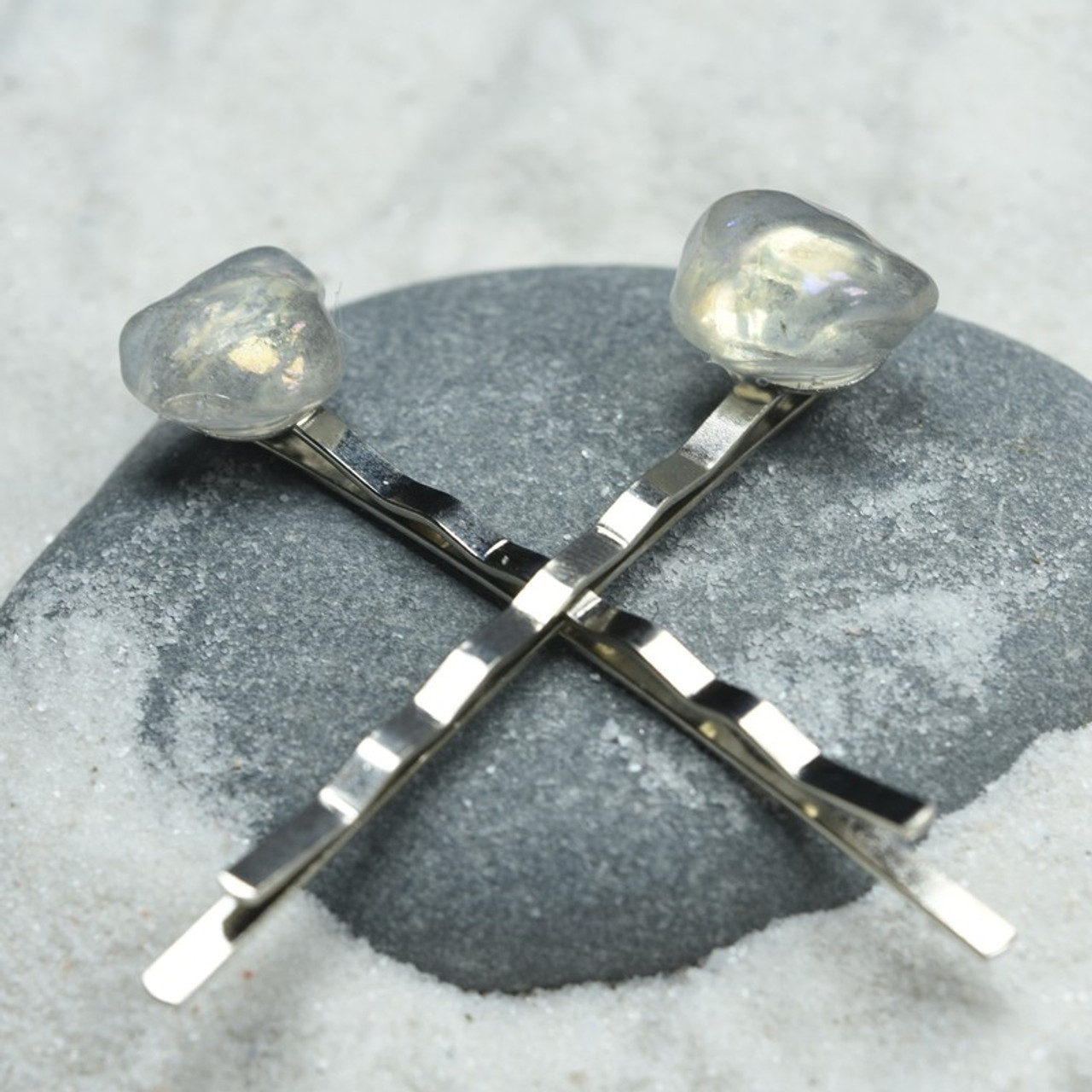 Moonstone Bobby Pins