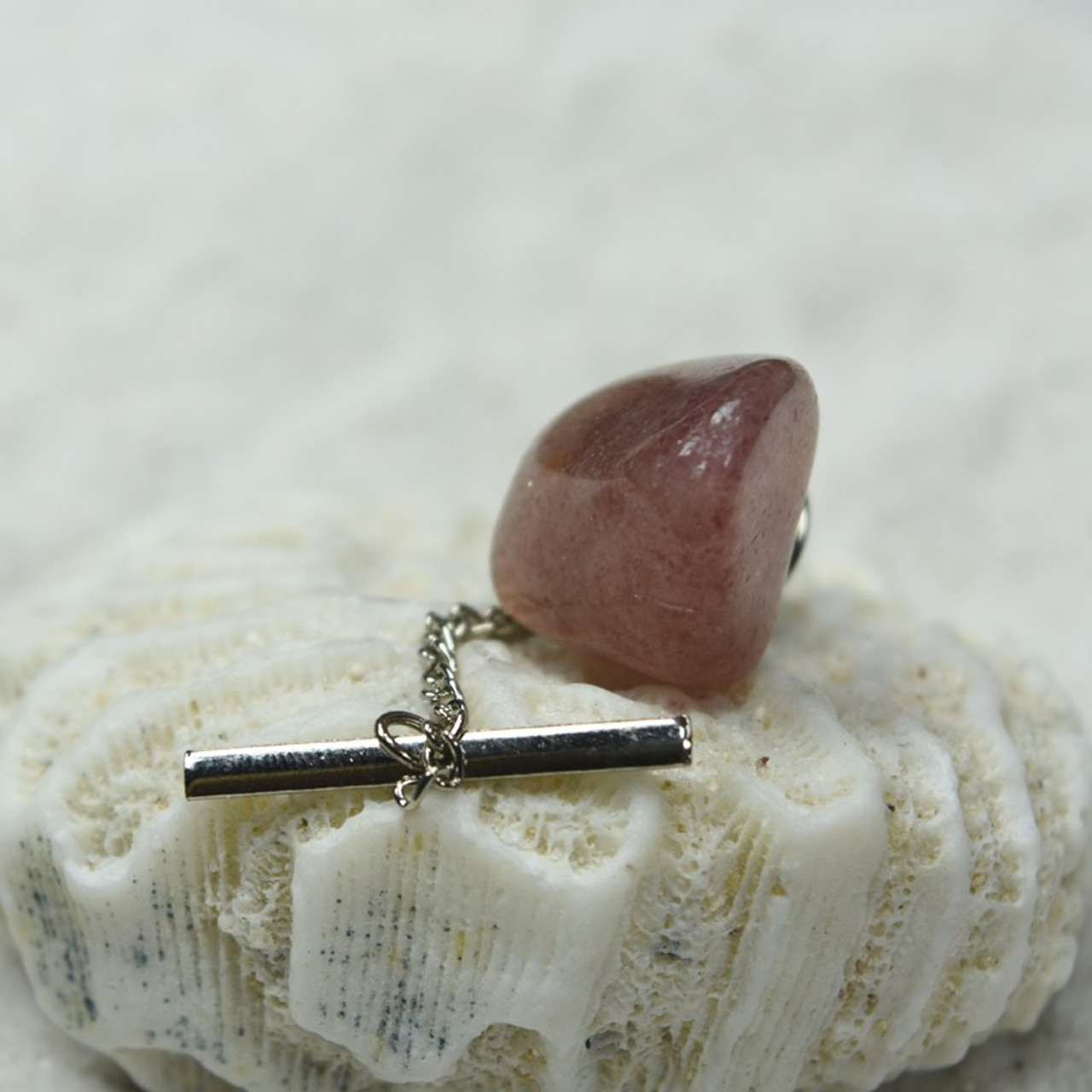 Tumbled Red Aventurine Stone Tie Tack