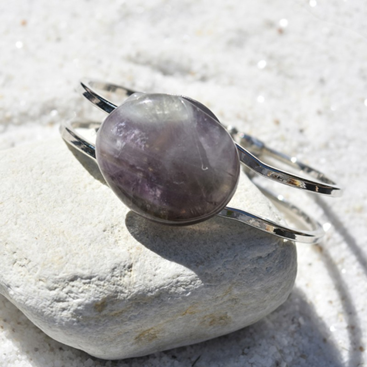 Amethyst Palm Stone Bracelet