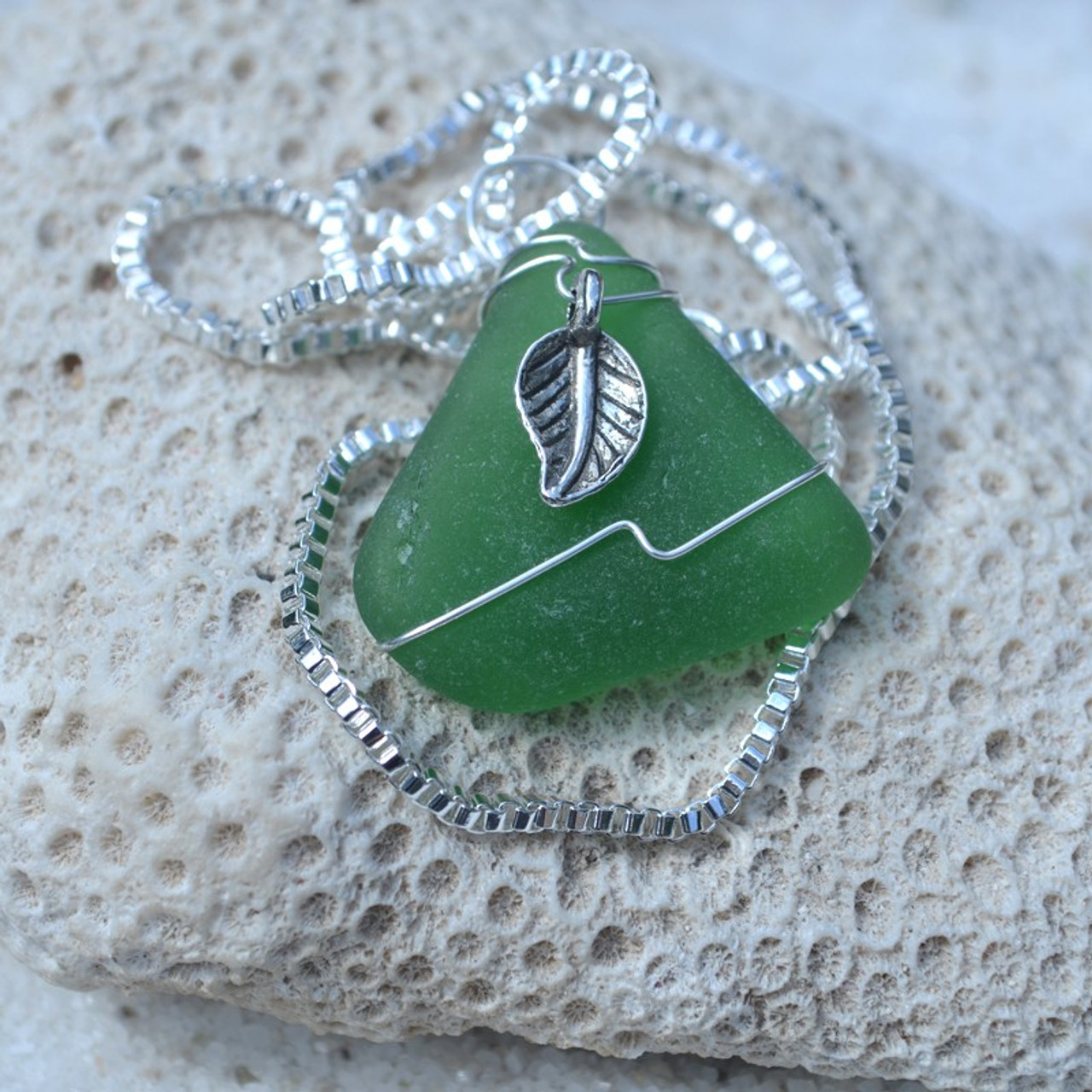 Leaf Pendant and Necklace
