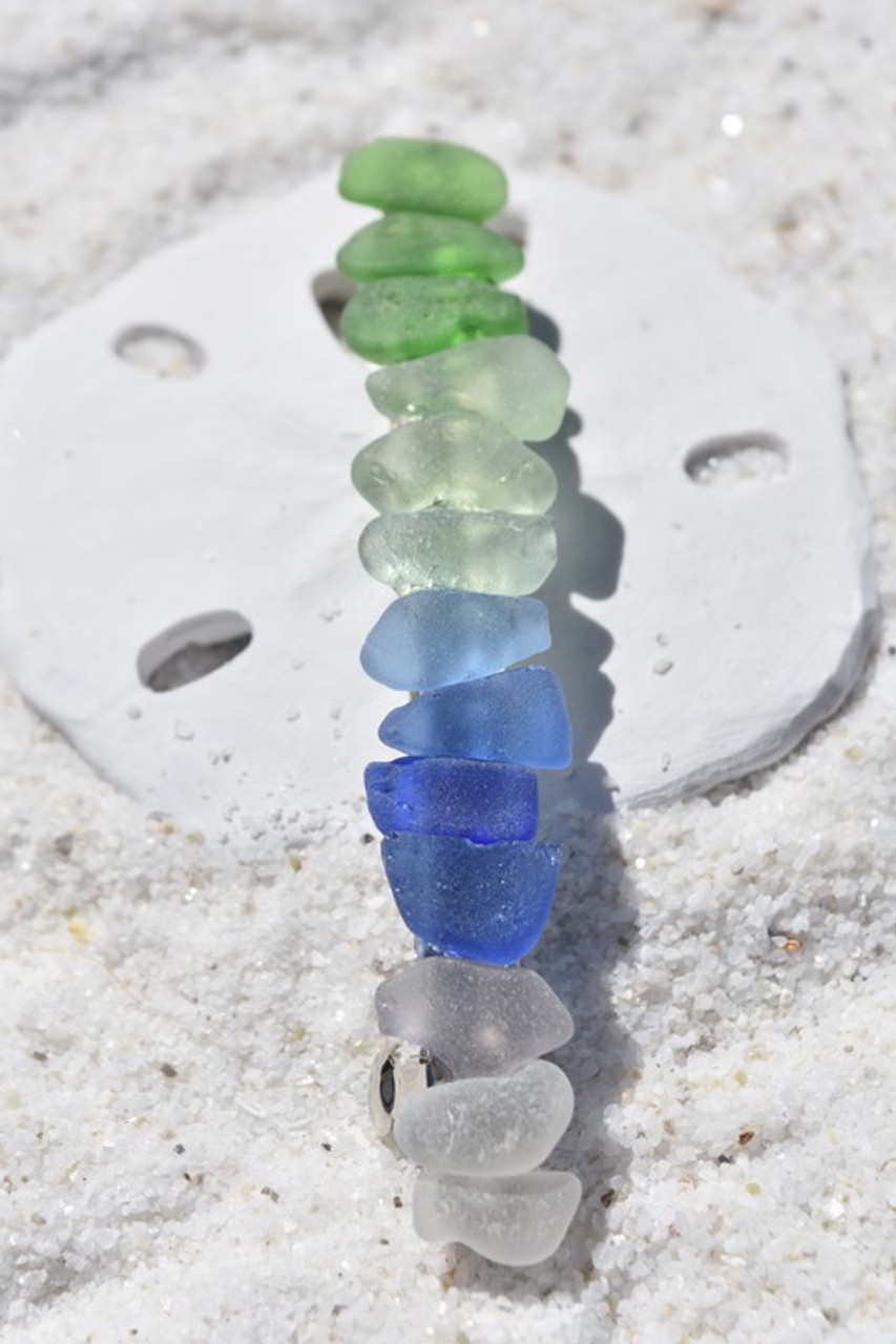 Rainbow Sea Glass French Barrette