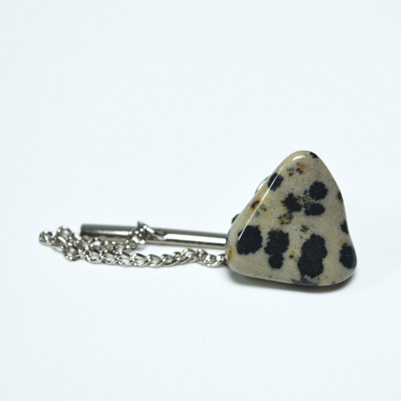 Dalmatian Jasper Stone Tie Tack