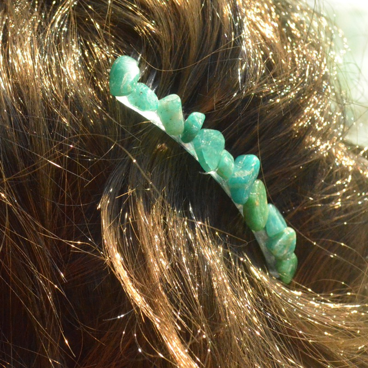 Amazonite Stone Hair Combs