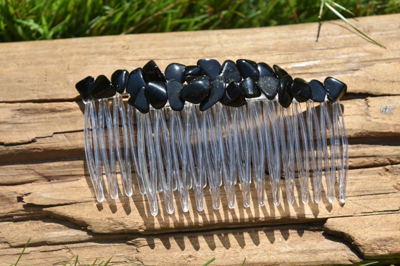 Tourmaline Stone Hair Combs 