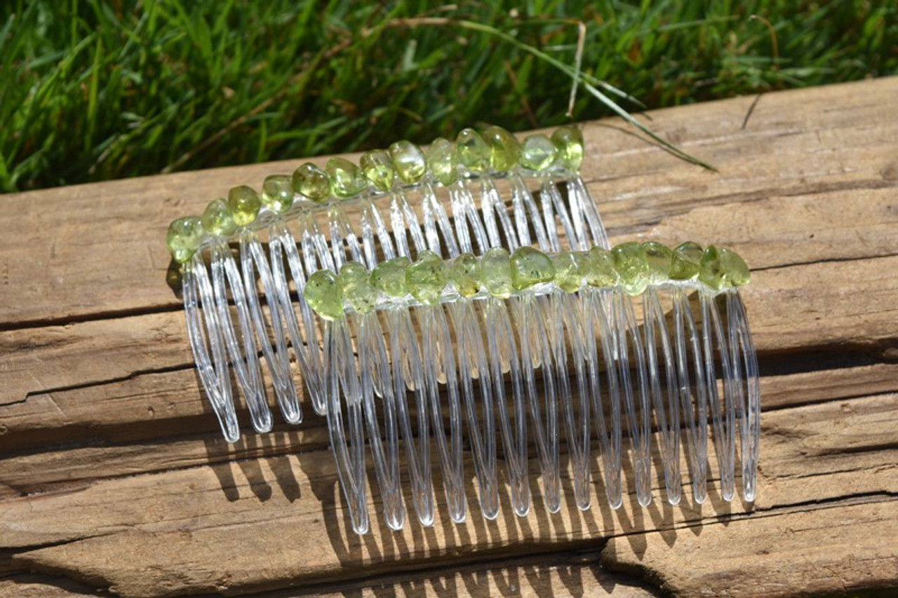 Peridot Hair Combs