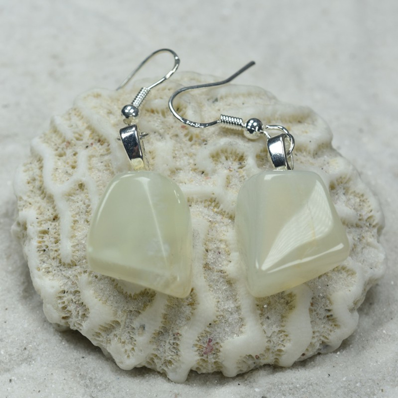 Moonstone Dangling Earrings