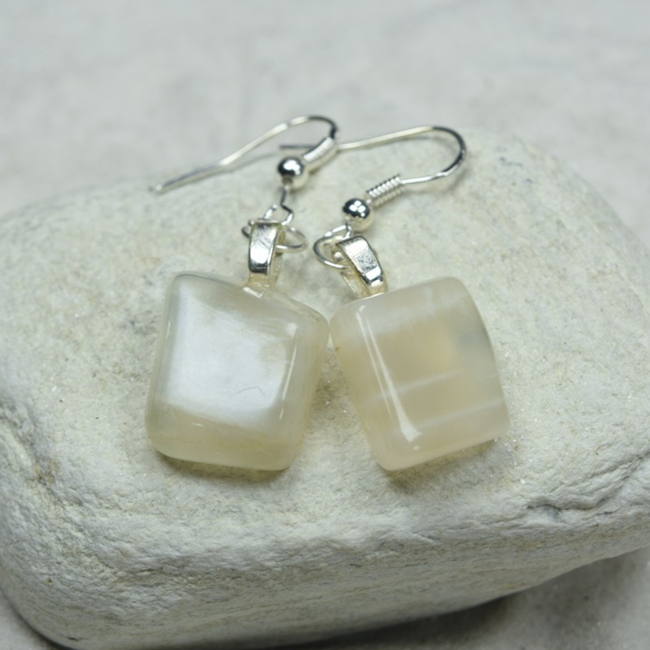 Tumbled Moonstone Dangling Earrings