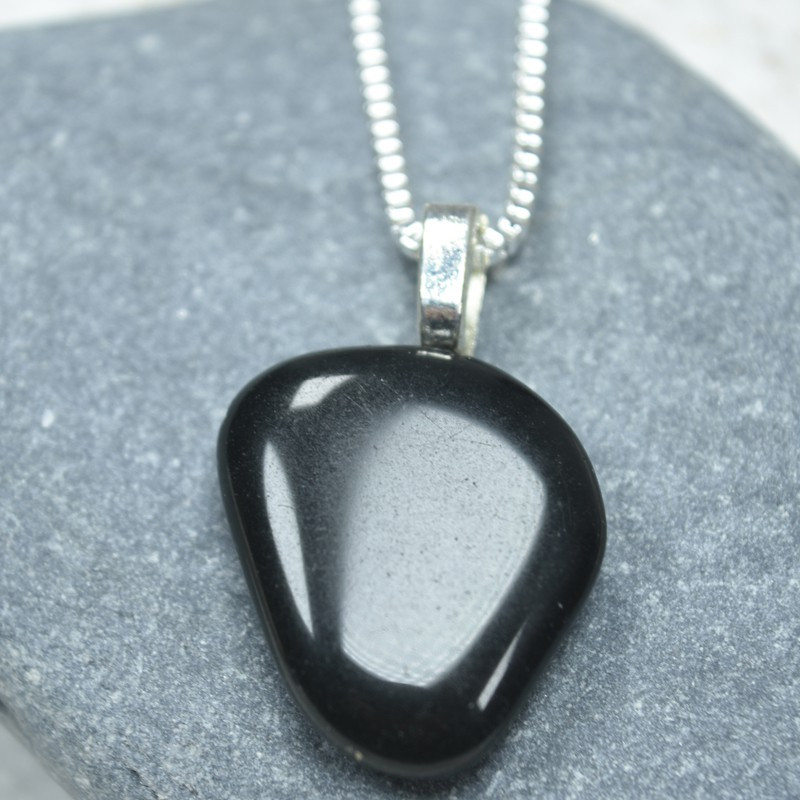 Apache Tears Stone Pendant and Necklace - Made to Order