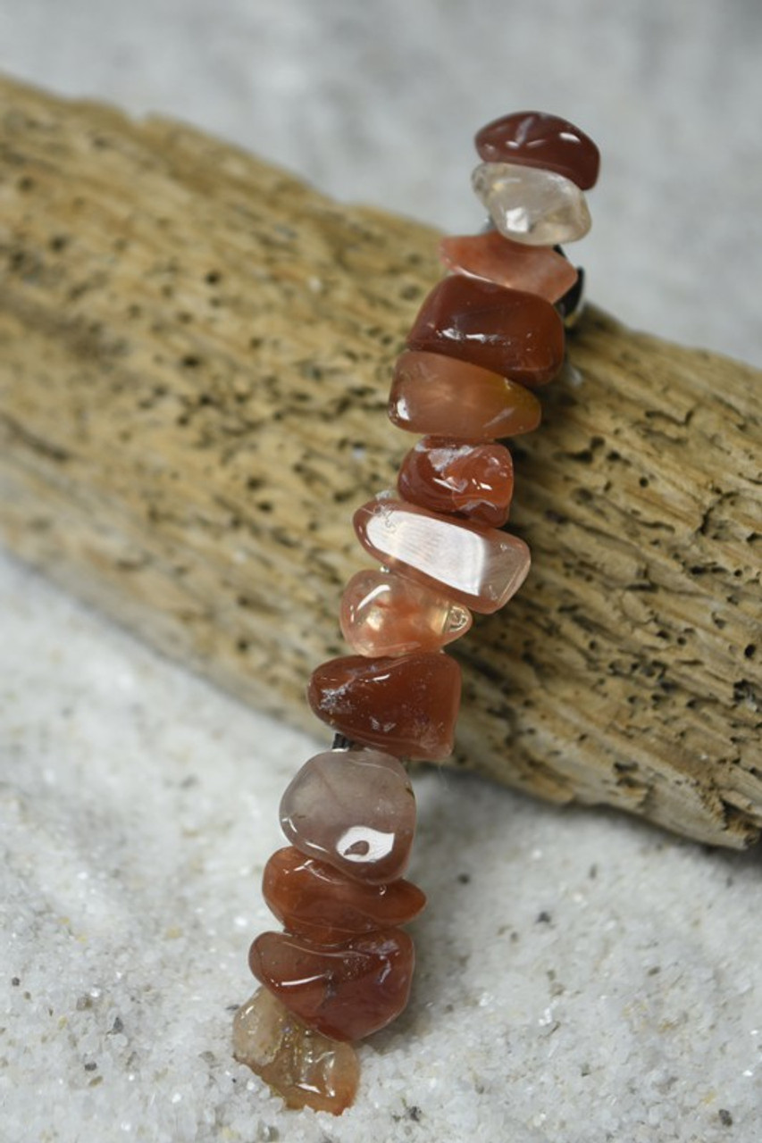 Red Quartz Stone Hair Clip