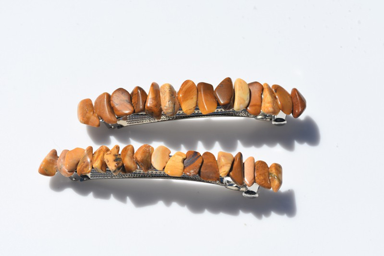 Yellow Jasper Stone Barrette