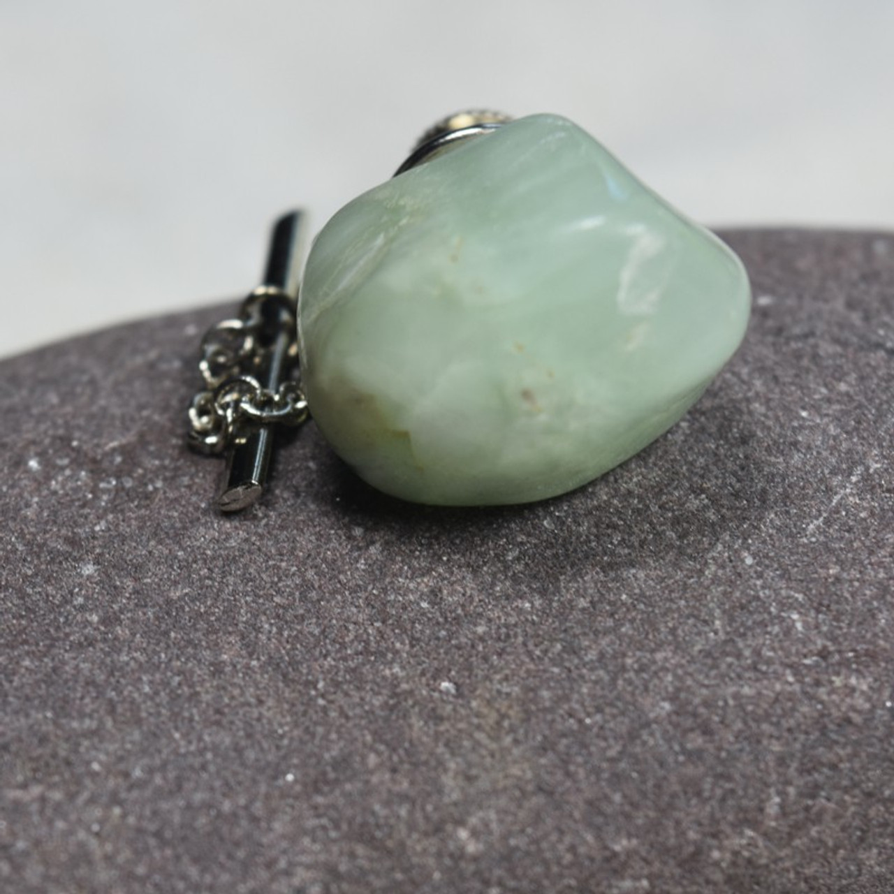 Prehnite Stone Tie Tack Handmade - Quantity of 1