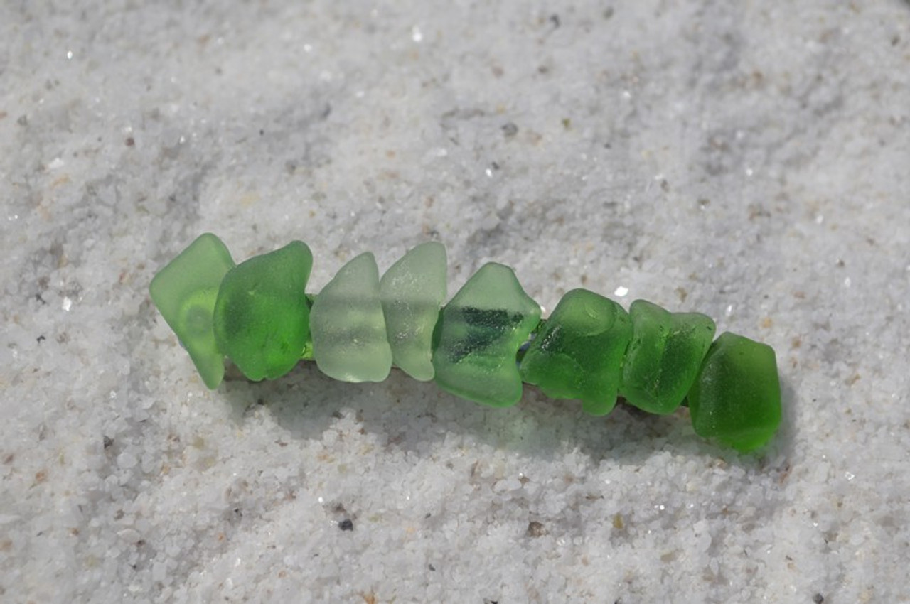 Green Sea Glass French Barrette