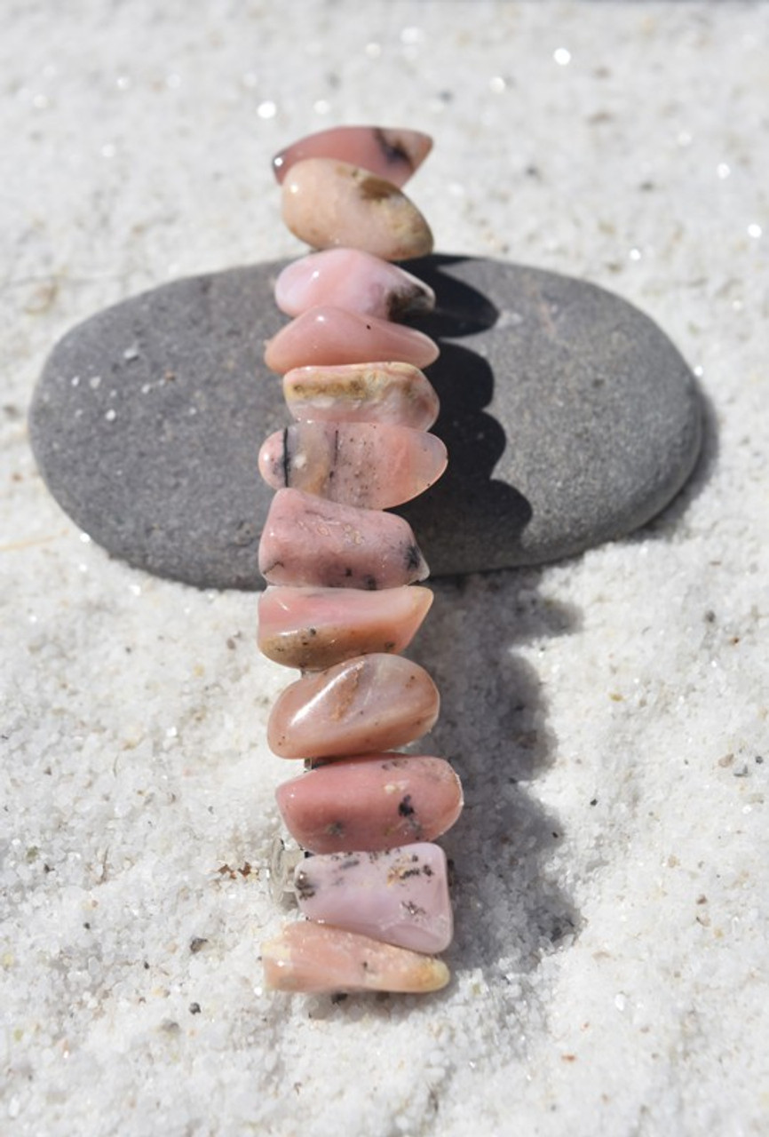 Pink Opal Stone Hair Clip